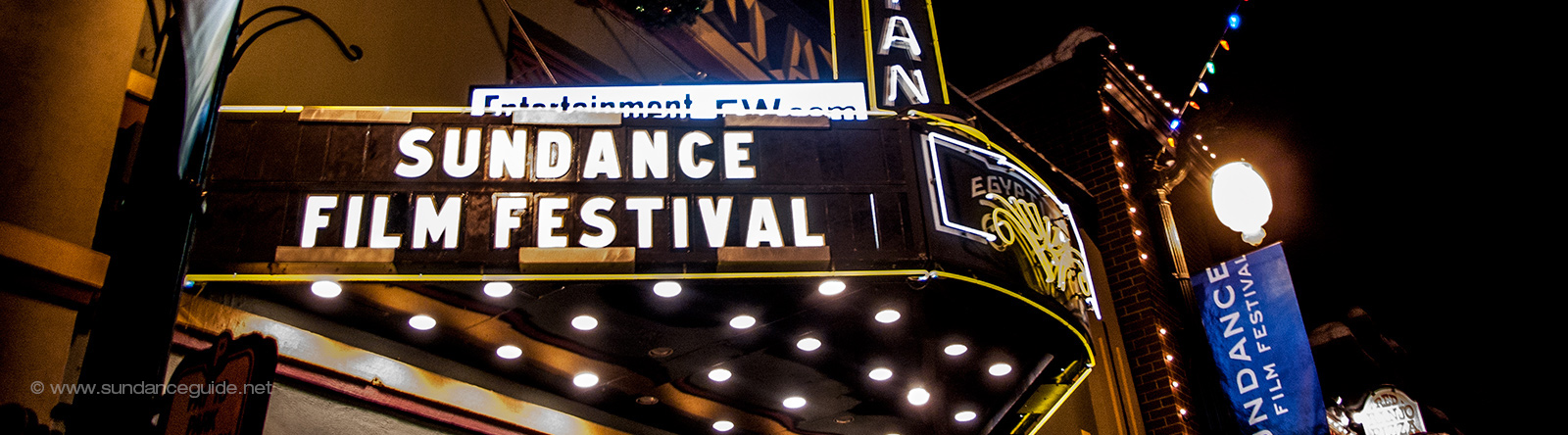 A picture of the Sundance Film Festival marquee at the Egyptian Theatre, Park City, Utah